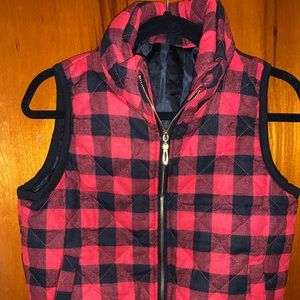 Buffalo plaid vest
